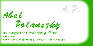 abel polanszky business card